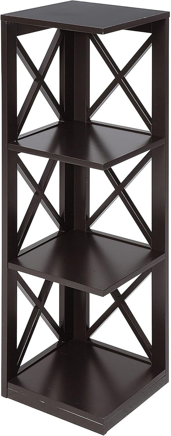 Convenience Concepts Oxford 3 Tier Corner Bookcase, White