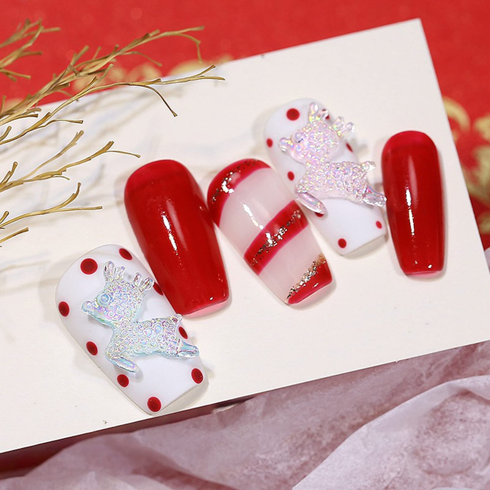 Amazon.co.jp: HYWRFDネイルデコパーツ ネイルパーツ オーロラ色の