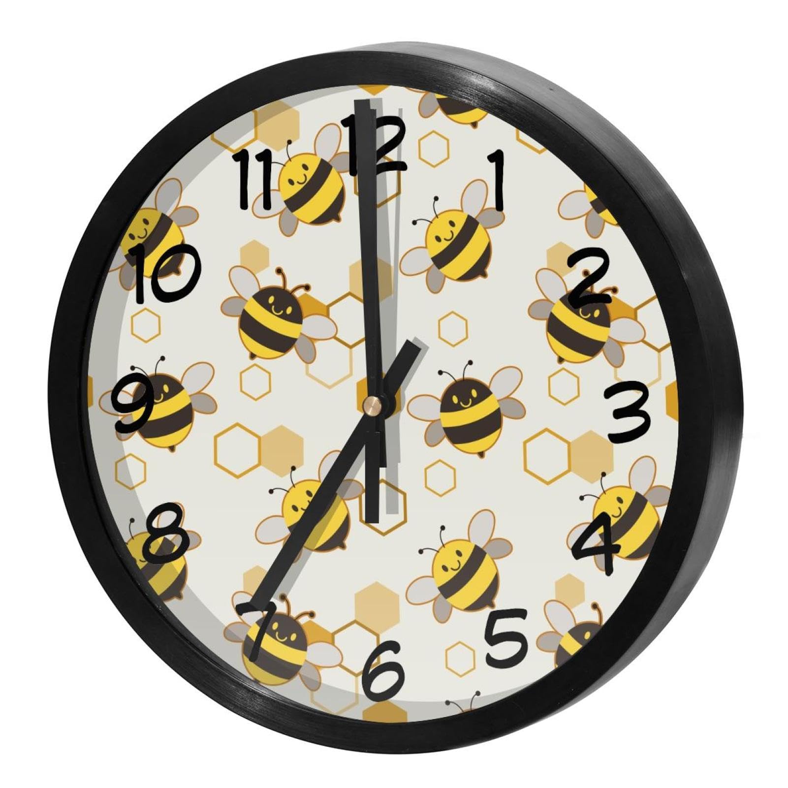 Horloge murale silencieuse pour école et bureau avec grand cadran à quartz lisible