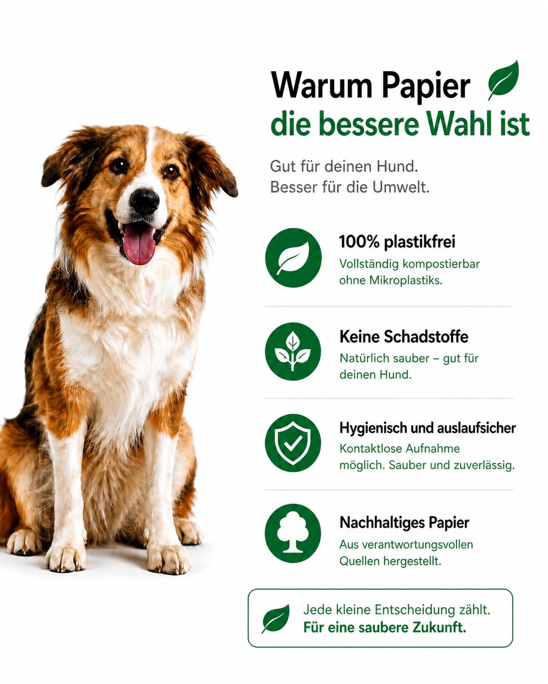 Bolsas para excrementos de perro con asa y biodegradables (360 unidades, cartón) - bolsas compostables para excrementos de perros pequeños, medianos y grandes y cachorros - bolsas para