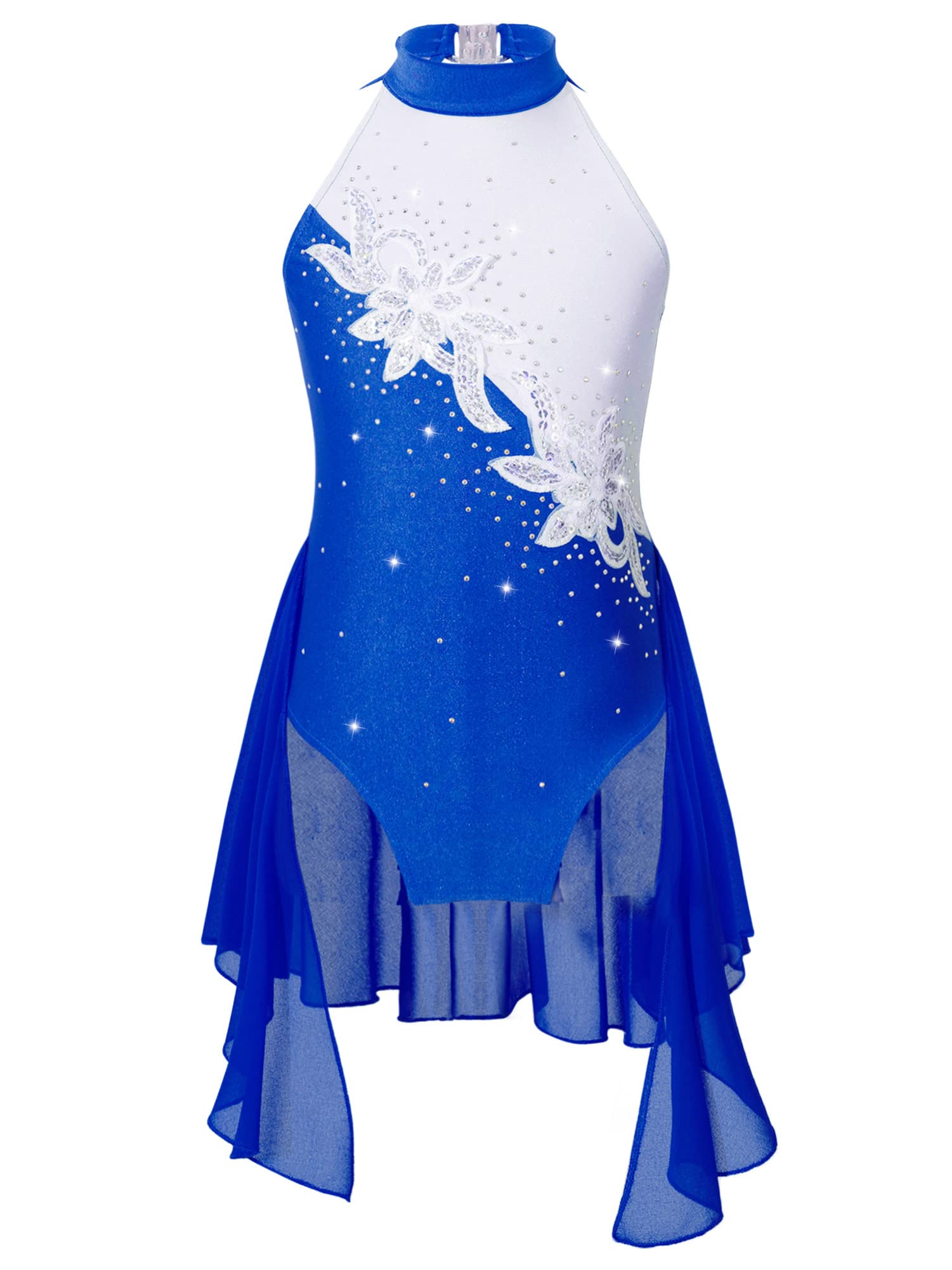 IEFIEL Maillot Patinaje Artistico Niña Vestido Brillante de Danza Ballet Leotardo Gimnasia Ritmica Maillot Ballet de sin Manga Disfraz de Bailarina — view 24
