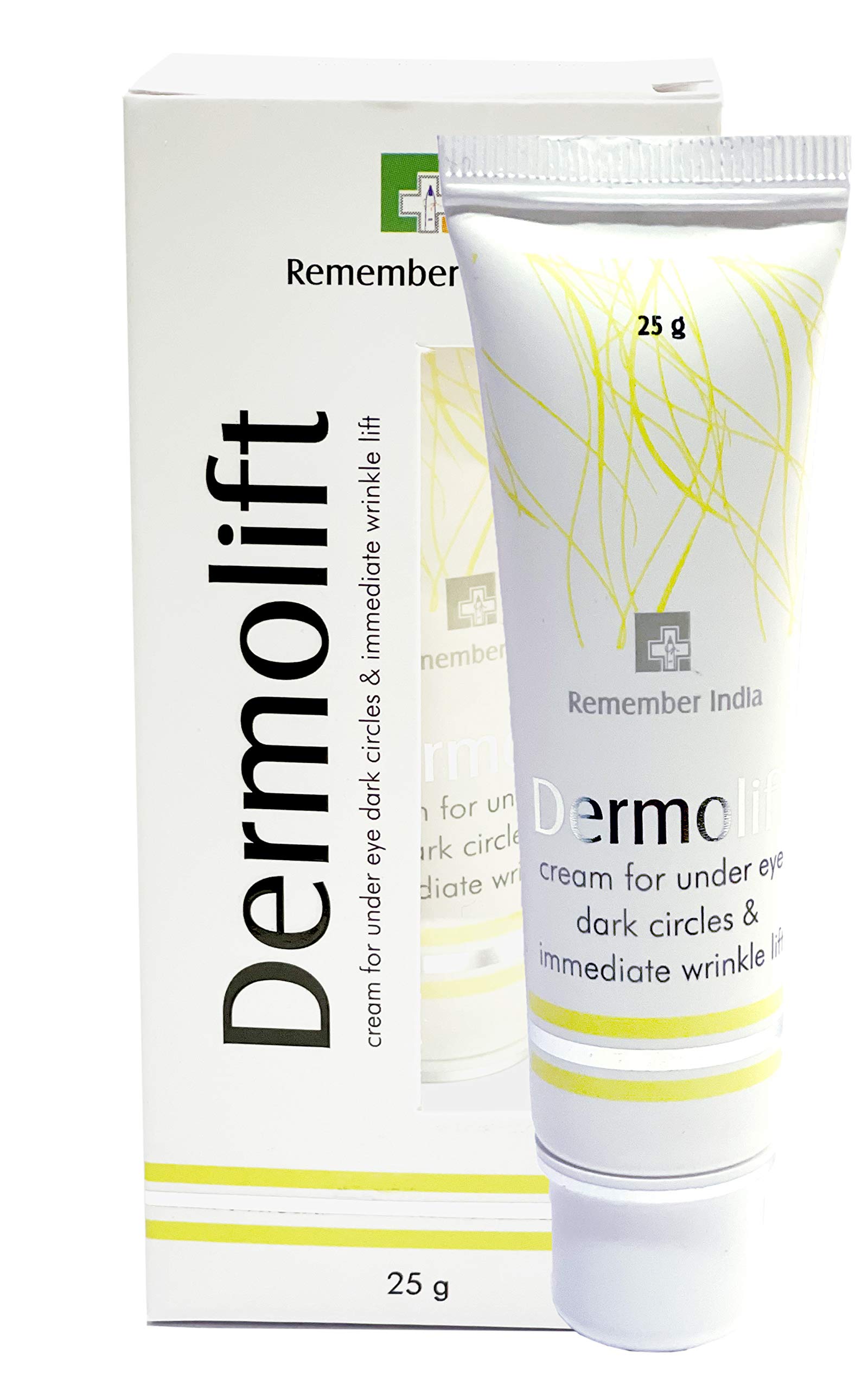 Remember India DERMOLIFT CREAM - FOR UNDER EYE DARK CIRCLES & IMMEDIATE WRINKLE LIFT 25 g SEAMLESS TUBE
