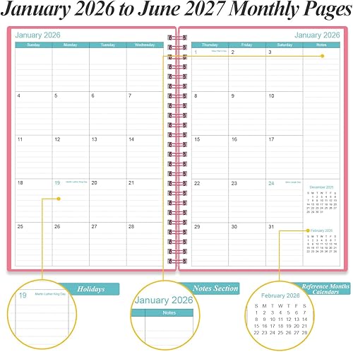 Miniatura 10 de Agenda 2024-2025  Agenda semanal y mensual 2024 y diario para rastrear objetivos, agenda académica 2024-2025 de enero de 2024 a junio de 2025,