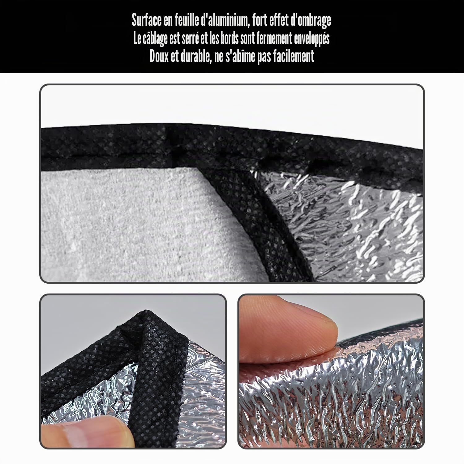 2 Pare-Soleil Au Volant, Boucliers Thermiques Argentés, Boucliers Solaires D'Été, Adaptés À La Protection De L'Intérieur du Véhicule.
