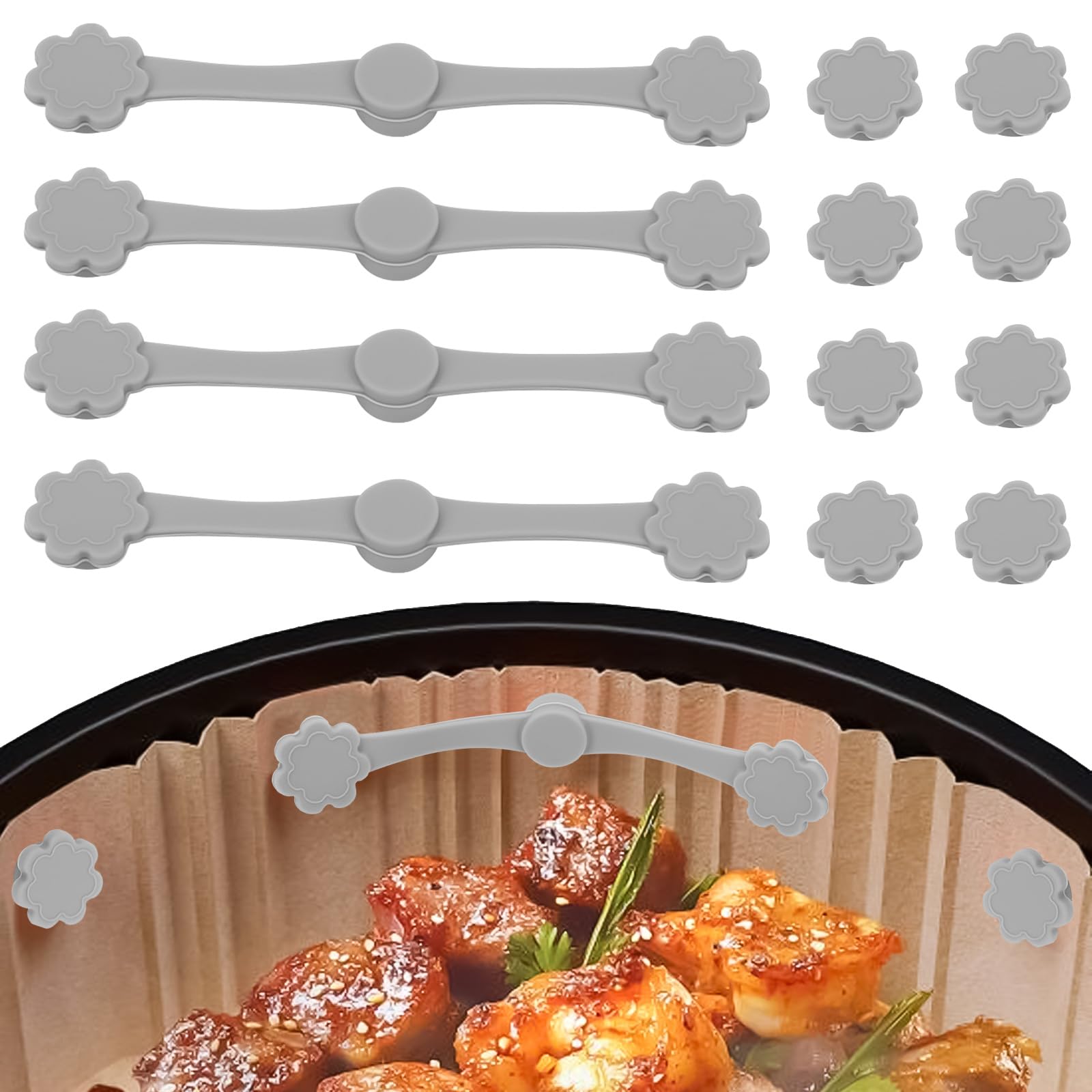 Magneti Per Carta Forno Friggitrice Ad Aria - In Silicone Alimentare, Per Fissaggio Sicuro