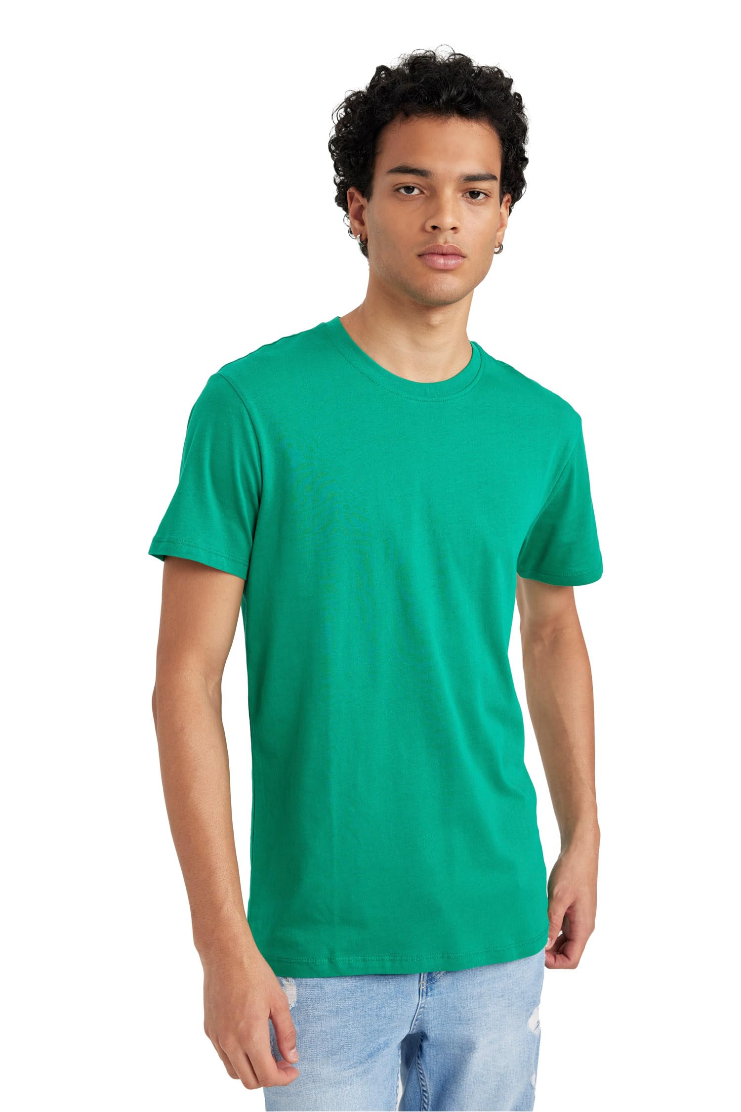 Erkek Slim Fit Bisiklet Yaka Basic Tişört