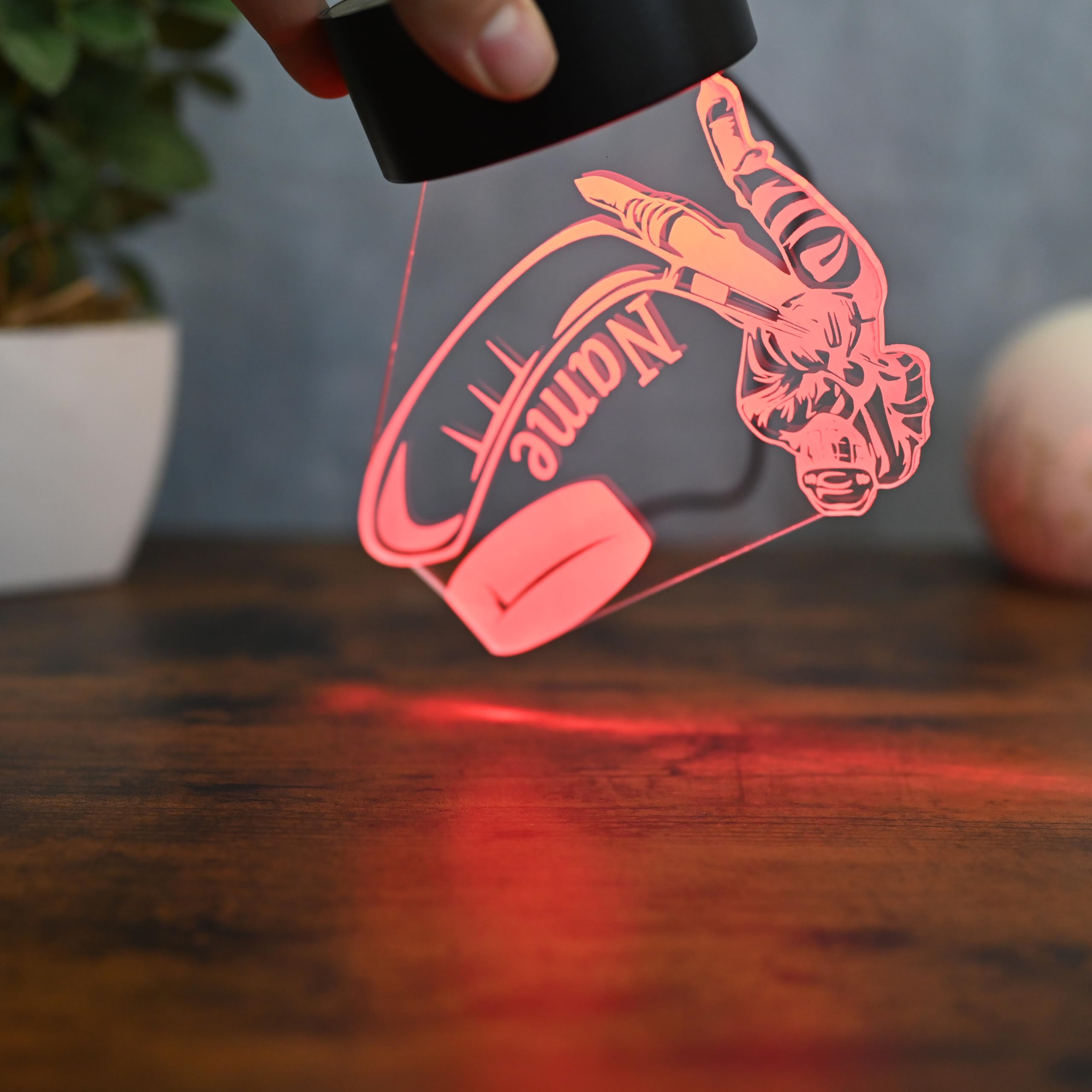 Lampada a LED per hockey su ghiaccio personalizzata: regalo per giocatori di hockey, decorazione da hockey, compleanno per bambini, idea regalo, luce notturna e decorazione per la casa