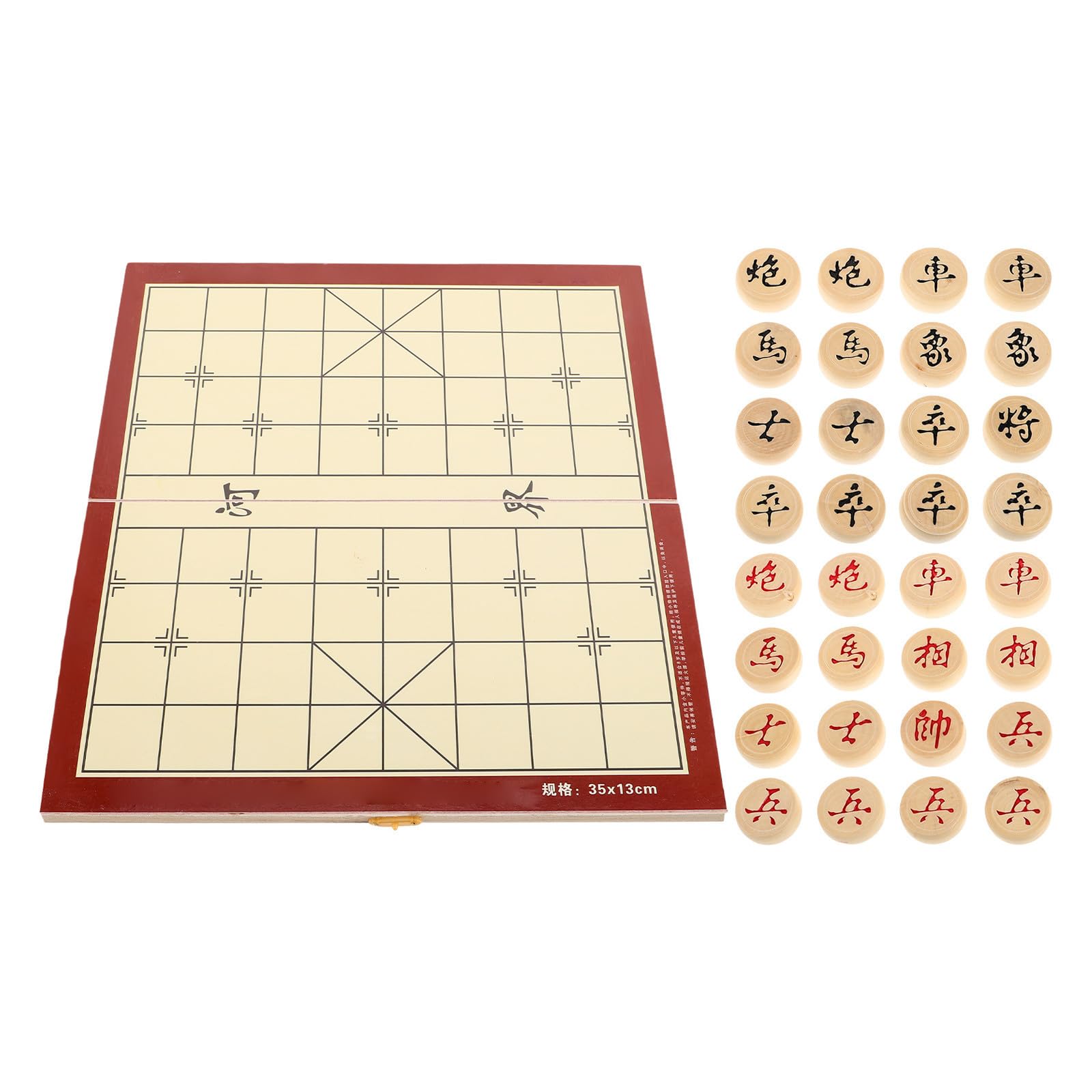 TOYANDONA Tablero de Ajedrez Chino Adecuado para Guardar y Ahorrar Espacio de Madera Plegable con Almacenamiento Integrado y Caja para Piezas Temático de Fantasía Juego de Mesa de Viaje