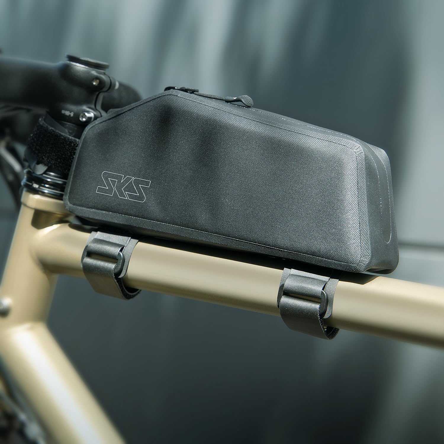 SKS Germany Race TOPTUBE Bag Sacoche de vélo (matériau extérieur soudé résistant aux éclaboussures, Sangles ou Adaptateur à vis, éléments réfléchissants, Passe-câbles)