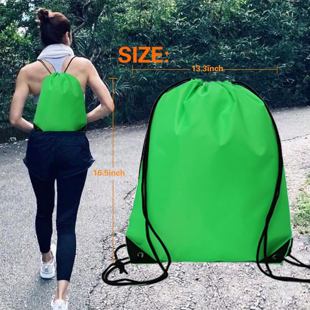 Bulk Drawstring Bags, Polyester Draw String Bags, Gym Sports Cinch Bag Drawstring Backpack for Women Men