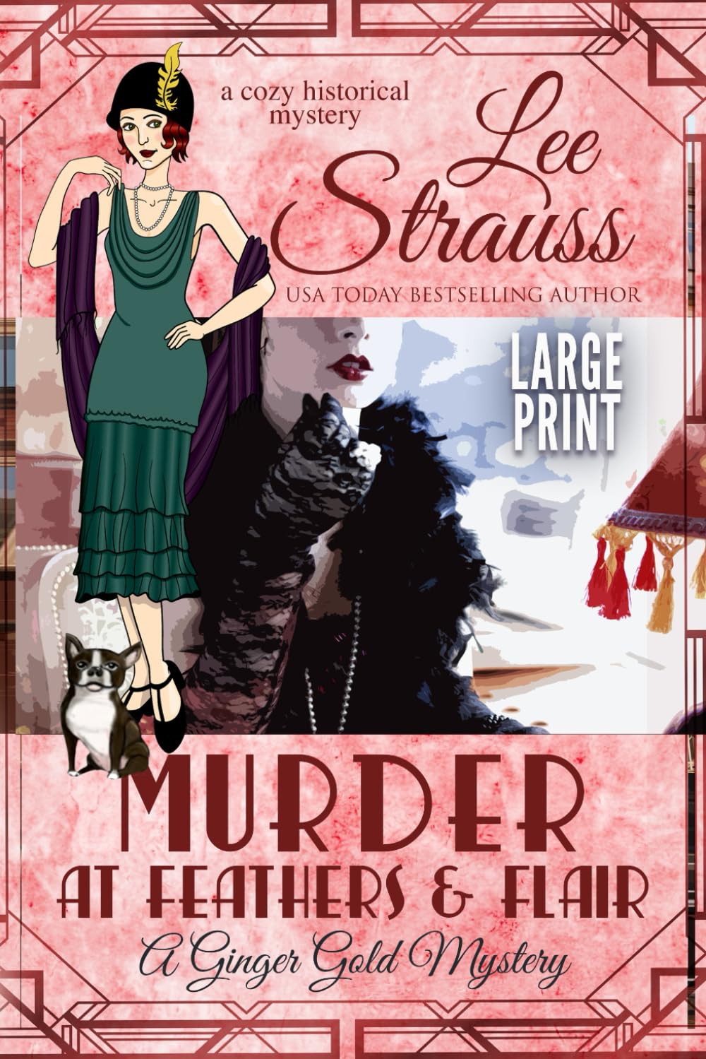 Murder at Feathers & Flair: a cozy historical mystery ~ large print (A Ginger Gold Mystery)