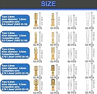 Vista 4 de Wire Terminal Crimping Tool Kit, Qibaok Ratcheting Wire Crimper AWG 22-16(0.5-1.5mm²) with 500PCS Female Male Spade Connectors & Bullet Connectors