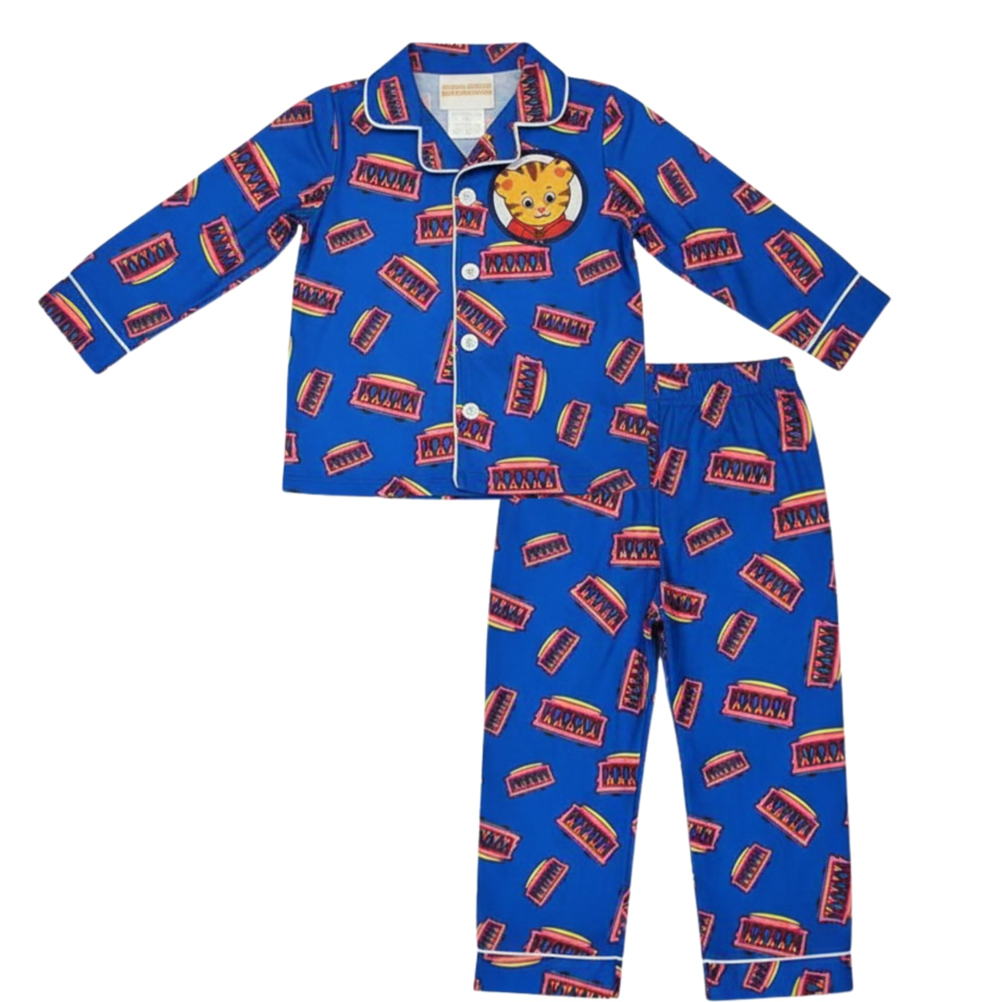 Toddler Pajama Set - 2 Piece Boys Flannel Coat PJs, Kids Button Down Pajama - Official Product