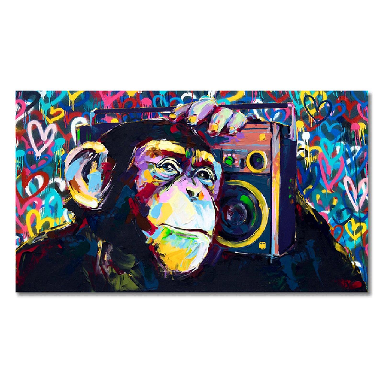 キャンバスプリントアート music monkey 絵画 フレーム付き キャンバスプリントアート music monkey 絵画 フレーム付き