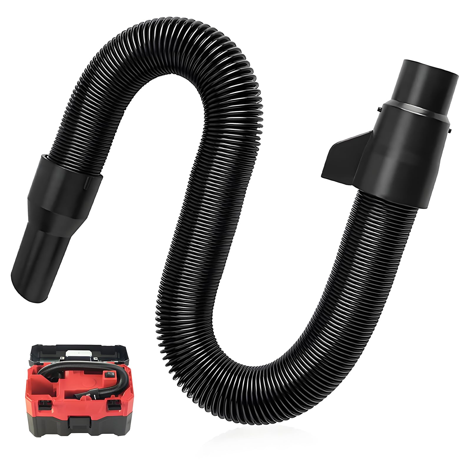 Rayakt 14-37-0105 18V/28V Wet/Dry Vac Hose Assembly, Replacement Vacuum Hose Compatible with Milwaukee M18 Vacuum 0780-20, 0880-20, 0970-20, 2.5 Gallon Shop Vac Hose,14-37-0016