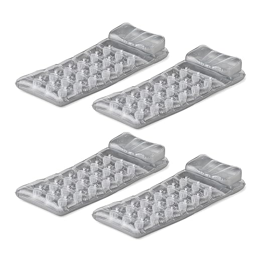 Intex 18-Pocket Mattress Suntanner Pool Lounger w/Headrest (2 Pack) | 58894EP