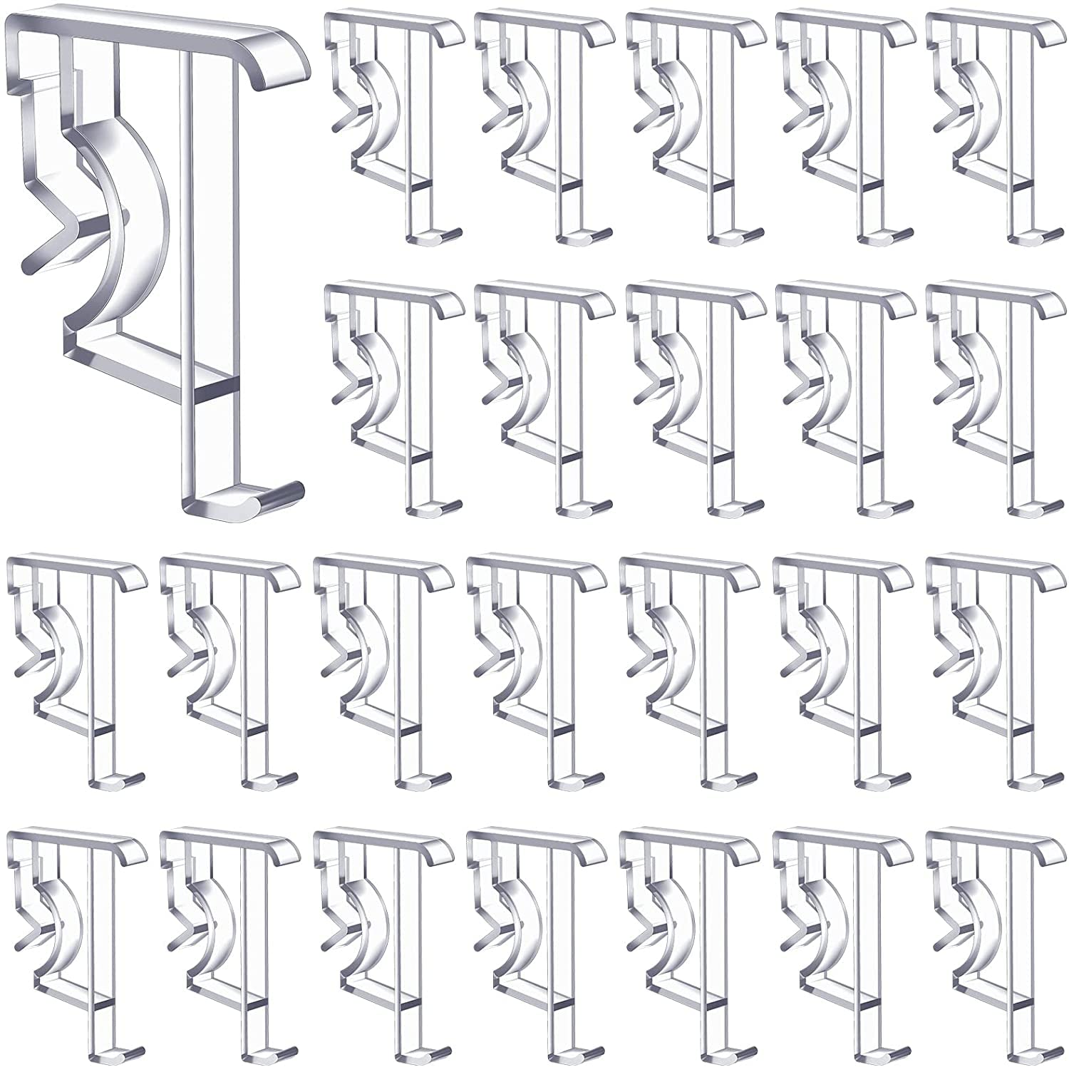 KASTWAVE Valance Clips for Blinds, Clear Plastic Valance Retainer Clips Hidden Valance Clips Blind Window Valance Clips Window Blind Clips for Window Blinds (2 Inch, 30Pcs)