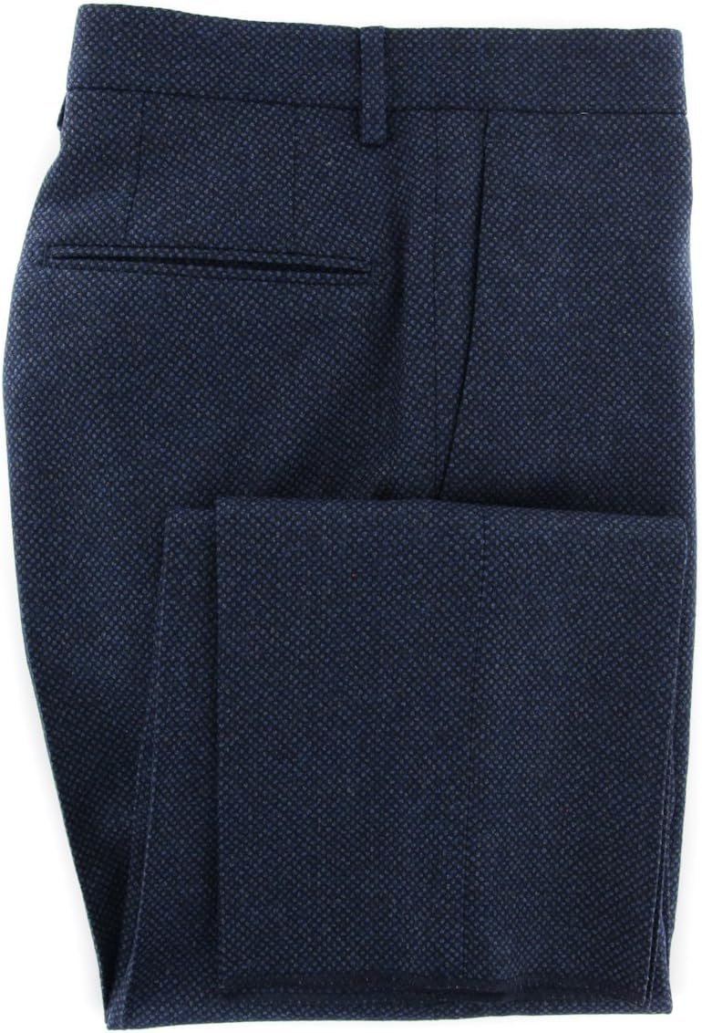 IncotexDark Blue Bird's Eye Pants - Slim