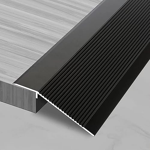 Miniatura 1 de ERRULAN Aluminium Floor Transition Strip for Doorway, CarpetTile Threshold Reducer, Door Entry Ramp for Uneven Vinyl Floor, 10cm Extra Wide (Size