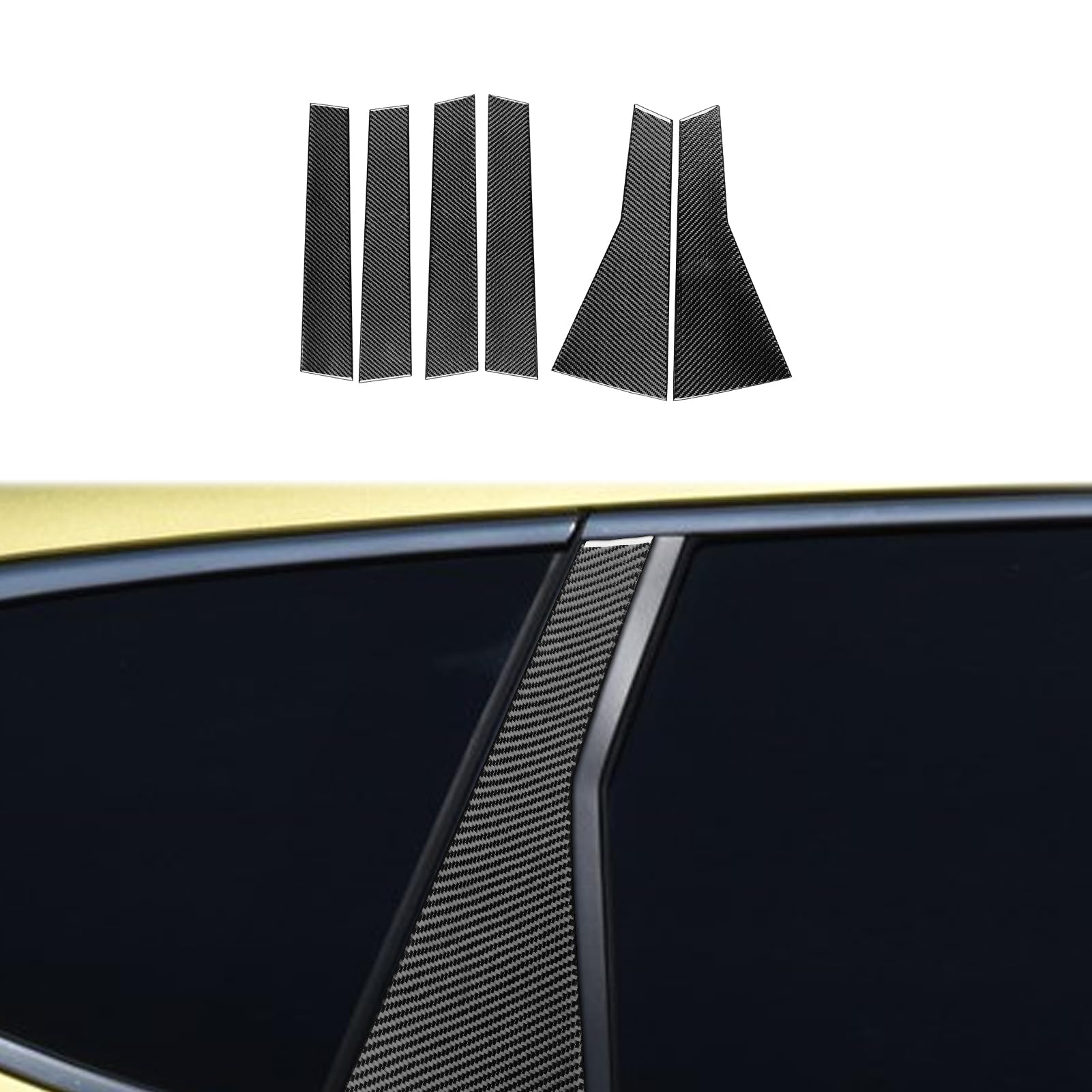 Real Premium Carbon Fiber Compatible with Honda CRV 2017 2018 2019 2020 2021 Accessories Car Pillar B Cover Sticker Decal Auto Interior Trim