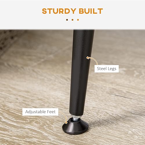 Miniatura 7 de HOMCOM Gabinete de barra de café para 9 botellas de vino y estante ajustable, aparador de buffet, gabinete de vino para sala de estar