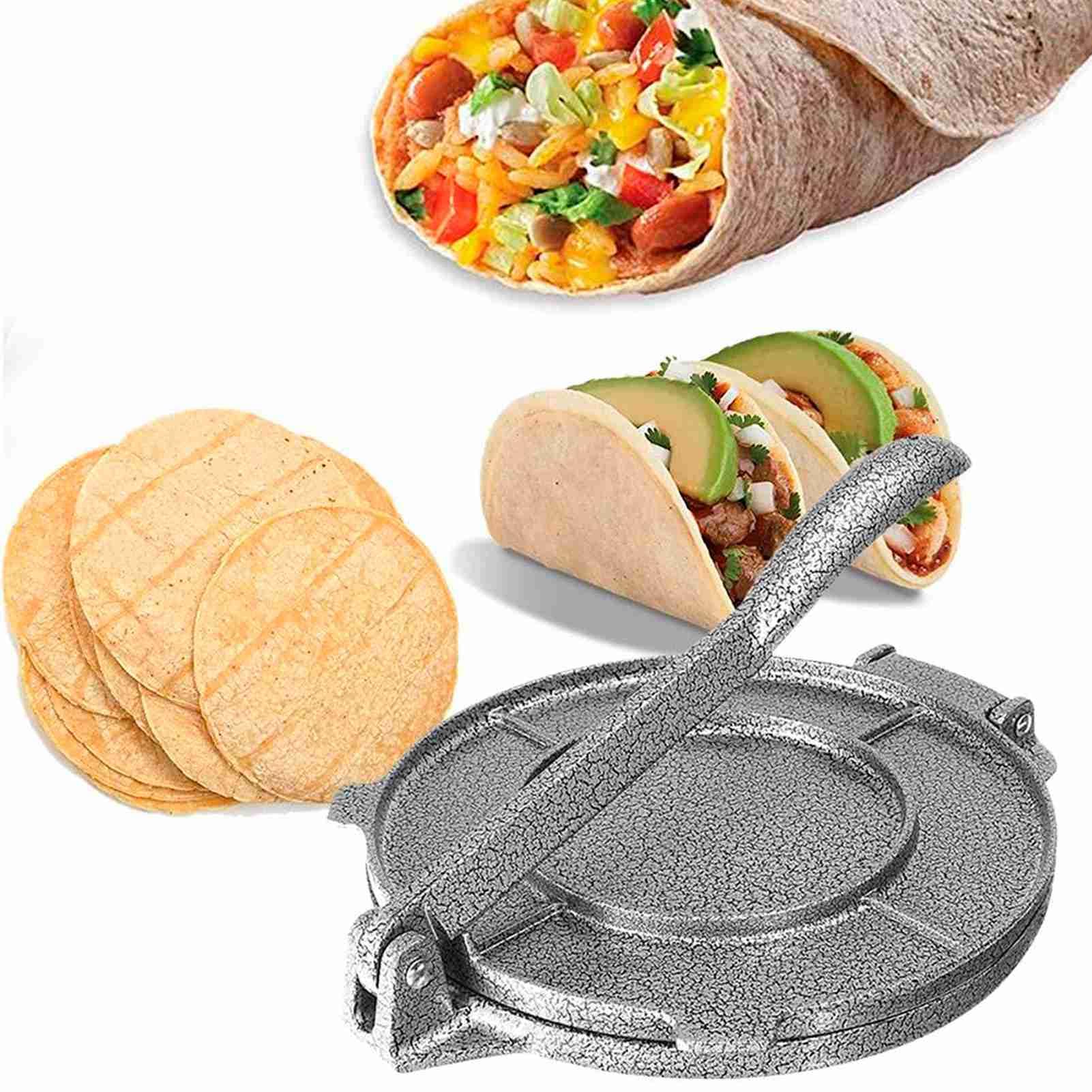 JGS Premium - Aluminium Tortilla Pers voor Roti en Empanada - Gietijzeren Maquina de