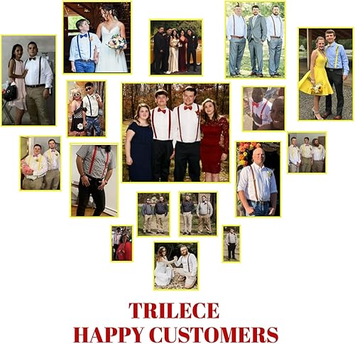 Miniatura 6 de trilece Child Kids Boys Girls Suspenders Bow Tie Set Adjustable Y Back Toddler Baby Infant Suspender Bowtie