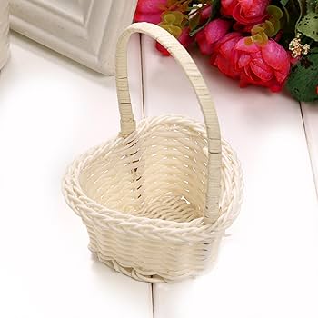 Cestino In Vimini A Forma Di Cuore - Per Decorazioni, Matrimoni E Pasqua - Foto 5