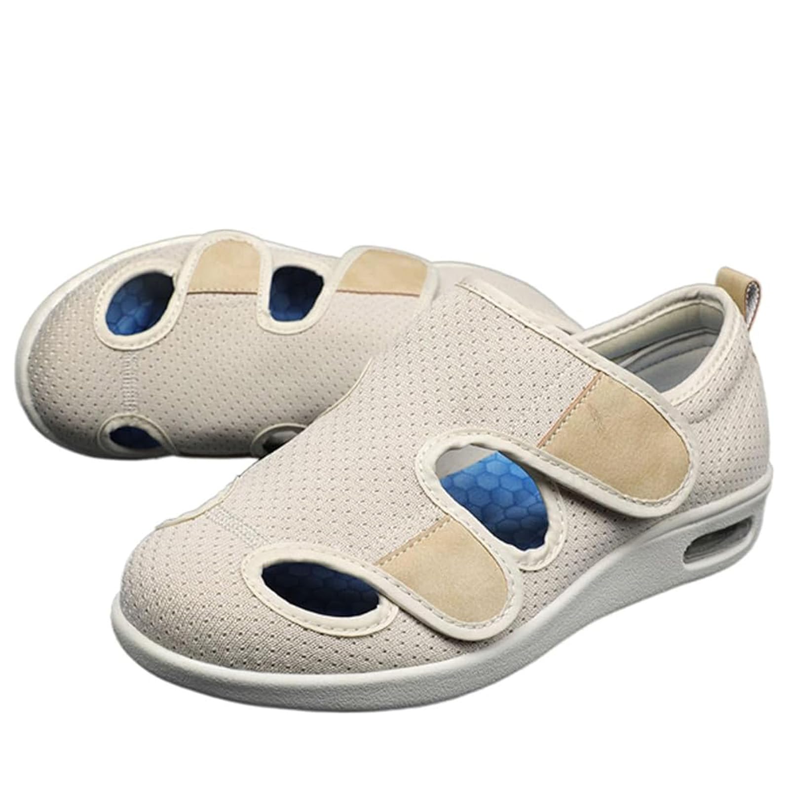 Zapatos Diabéticos Ortopédicos, Anchos Ancianos Zapatos Caminar, Zapatos para Casa Ajustables, Deportivos Casuales Zapatos, para Pies Hinchados, Edema, Artritis