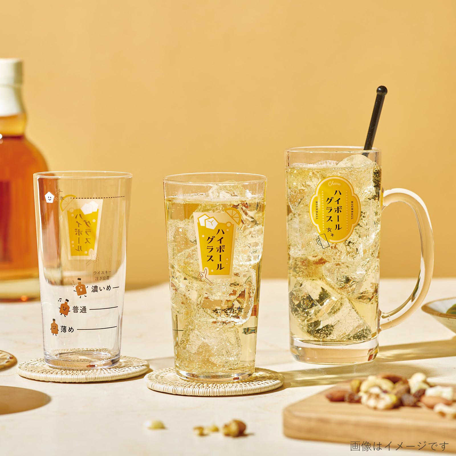 Highball Glasses with Guideline - Durable & Clear -8 Highball Glasses with Guideline - Durable & Clear -8