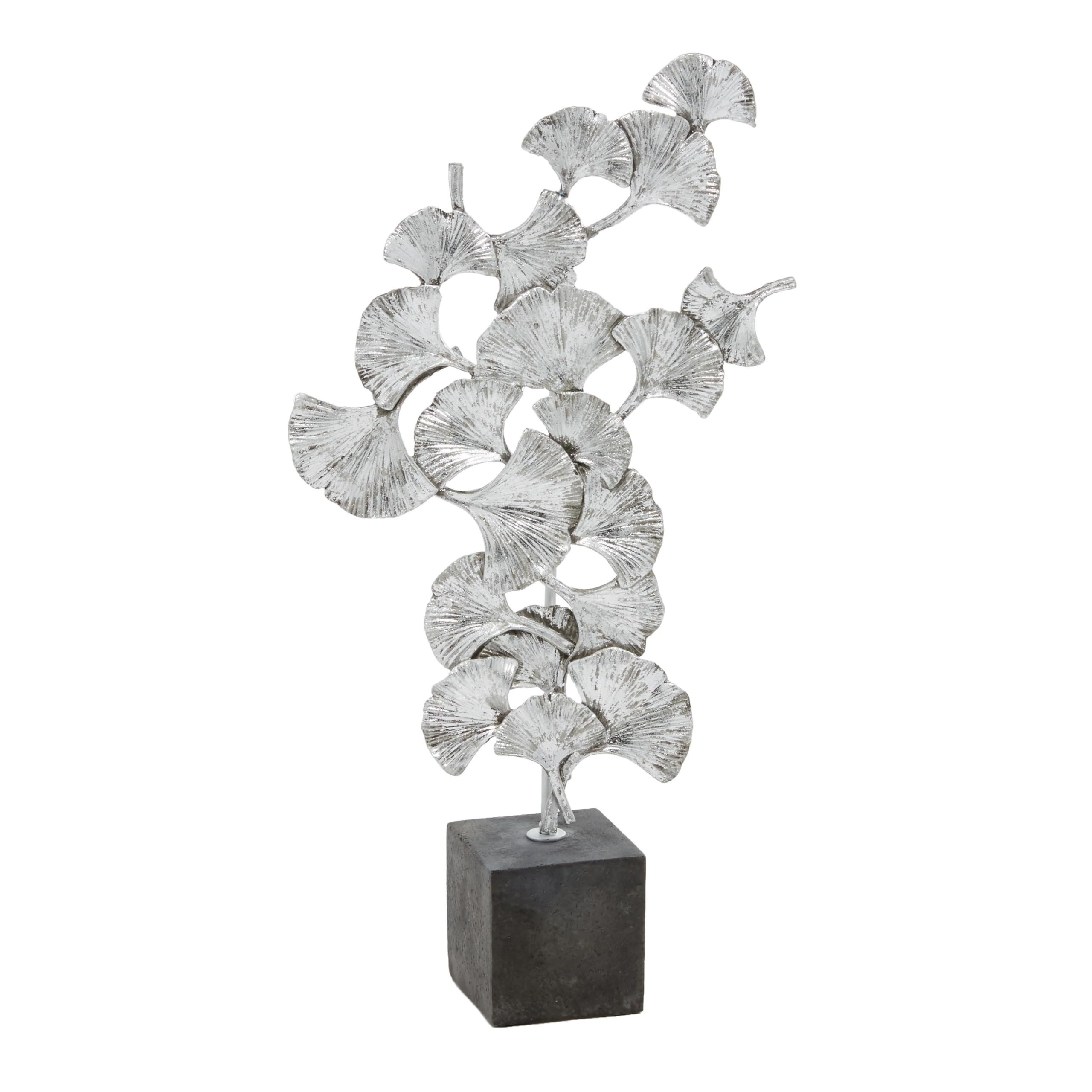 Deco 79 Silver Sculpture, Artificial Stone, Conveniently Sized