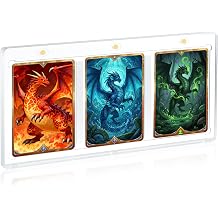 Mcbazel 3-Slot Magnetic Trading Card Holder Case, 35pt One Touch Card Holder, Hard Acrylic Display for Trading Cards, Sports Cards Clear Protective Slab with Frosted Edge & Secure Magnetic Closure