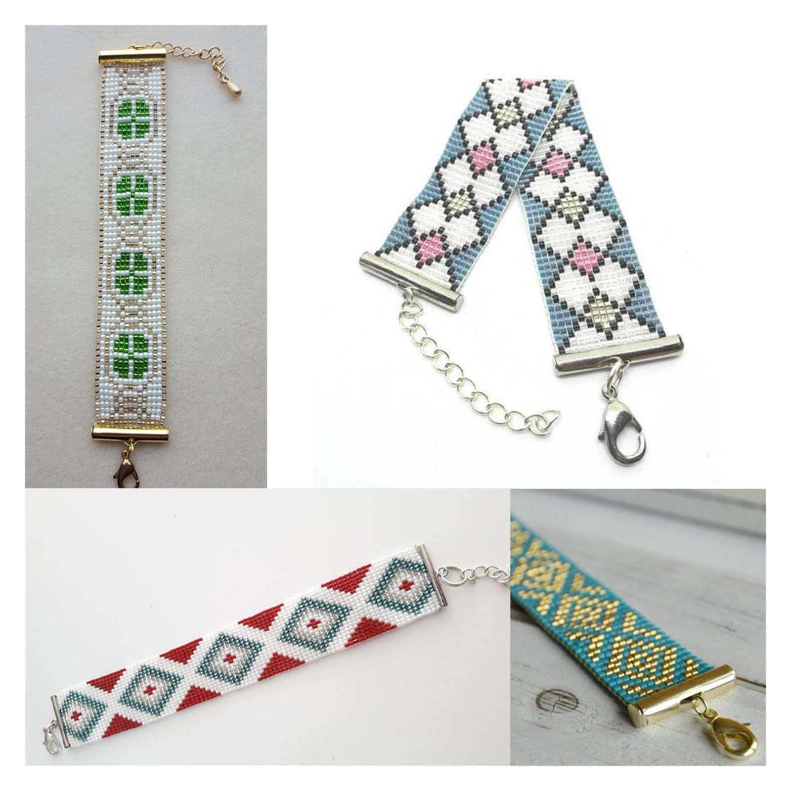 8 Boucles De Connexion à Perles Pour Bijoux DIY | Or, 3,3x1 Cm | Fermoir Coulissant Multi-brins