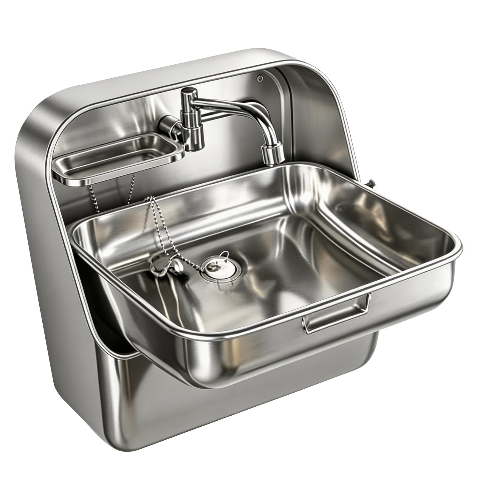 Składany Zlew Rv Kwadratowy Z Osłoną StainlessSteelColor