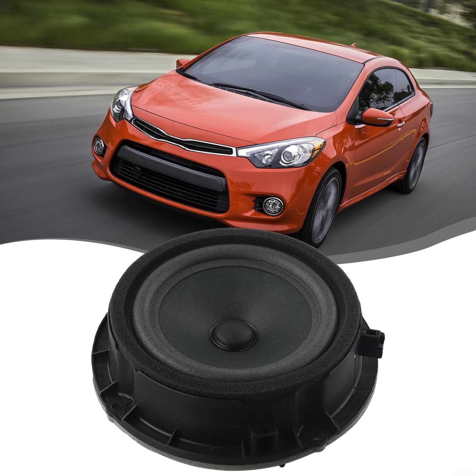 Conjunto de altavoz de puerta para Sportage 2010-2013, 96330-3W000 compatible y unidad de altavoz de juego, reemplazo de altavoz de puerta de automóvil de plástico negro, piezas interiores