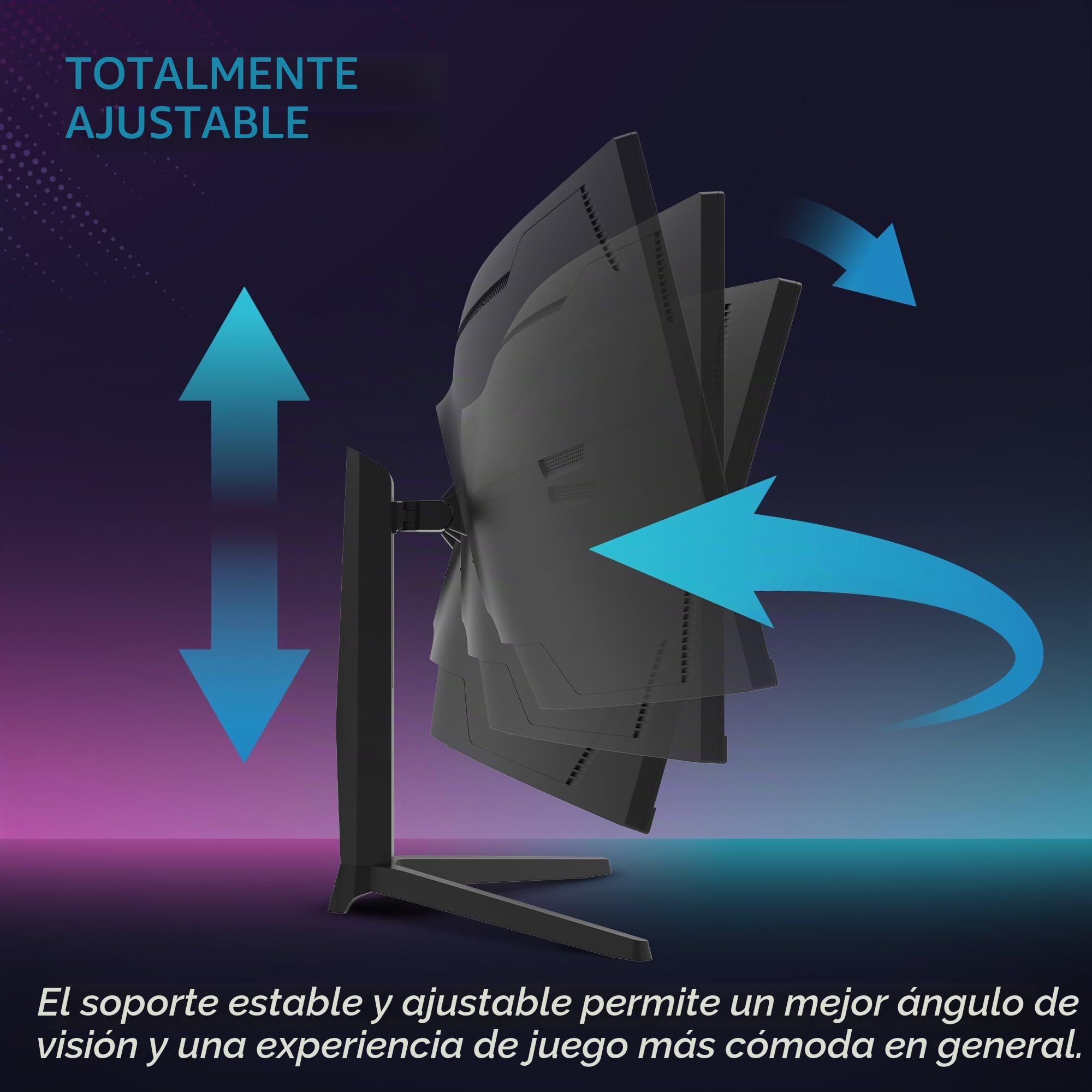 Vibox 49 Pulgadas, Monitor Gaming 165Hz, Curvo Ultra-Ancho – DQHD, 1 ms, Adaptive Sync, HDMI y DP