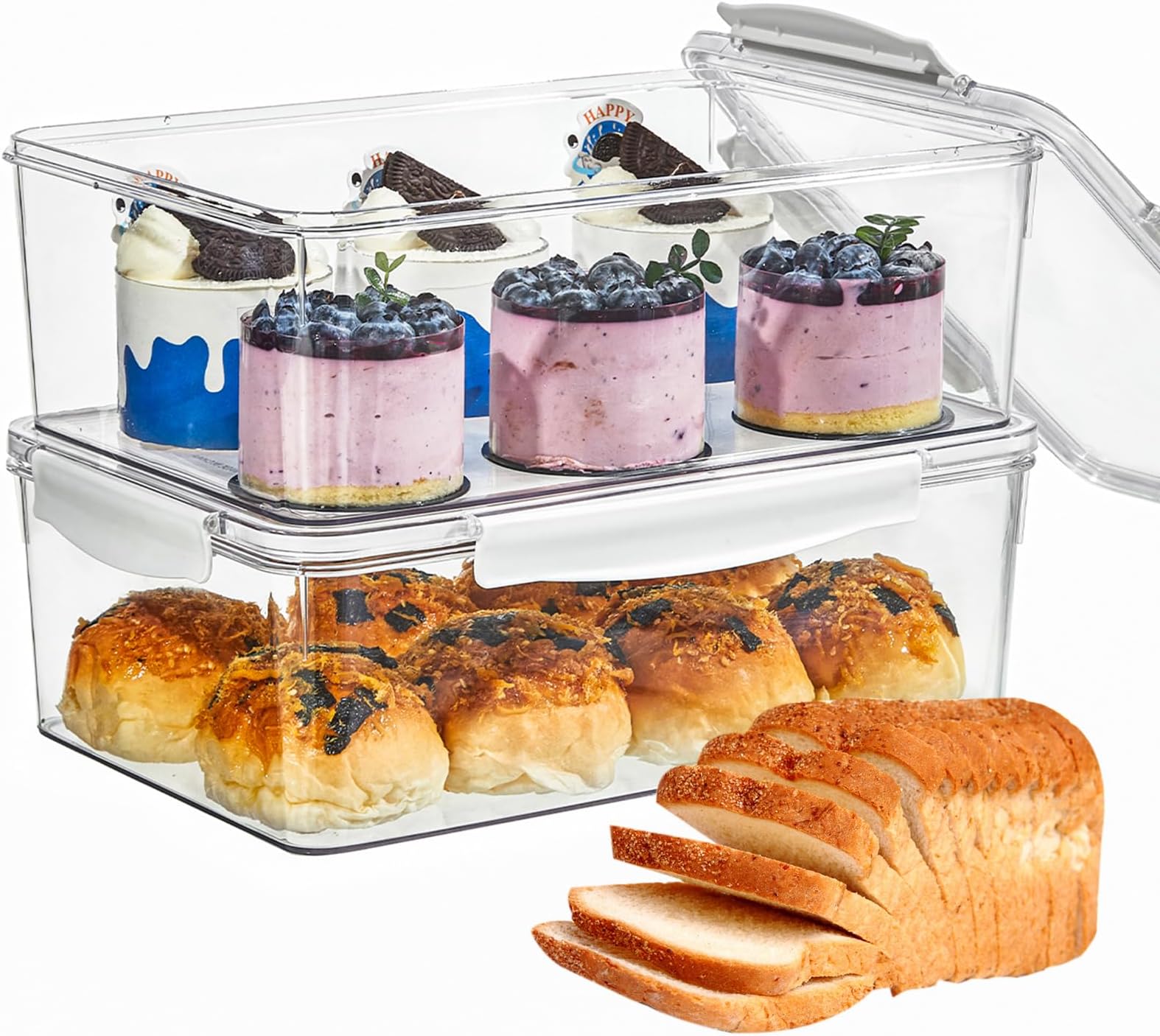 HomeX Airtight Burger Bun Storage Container Keeps Your