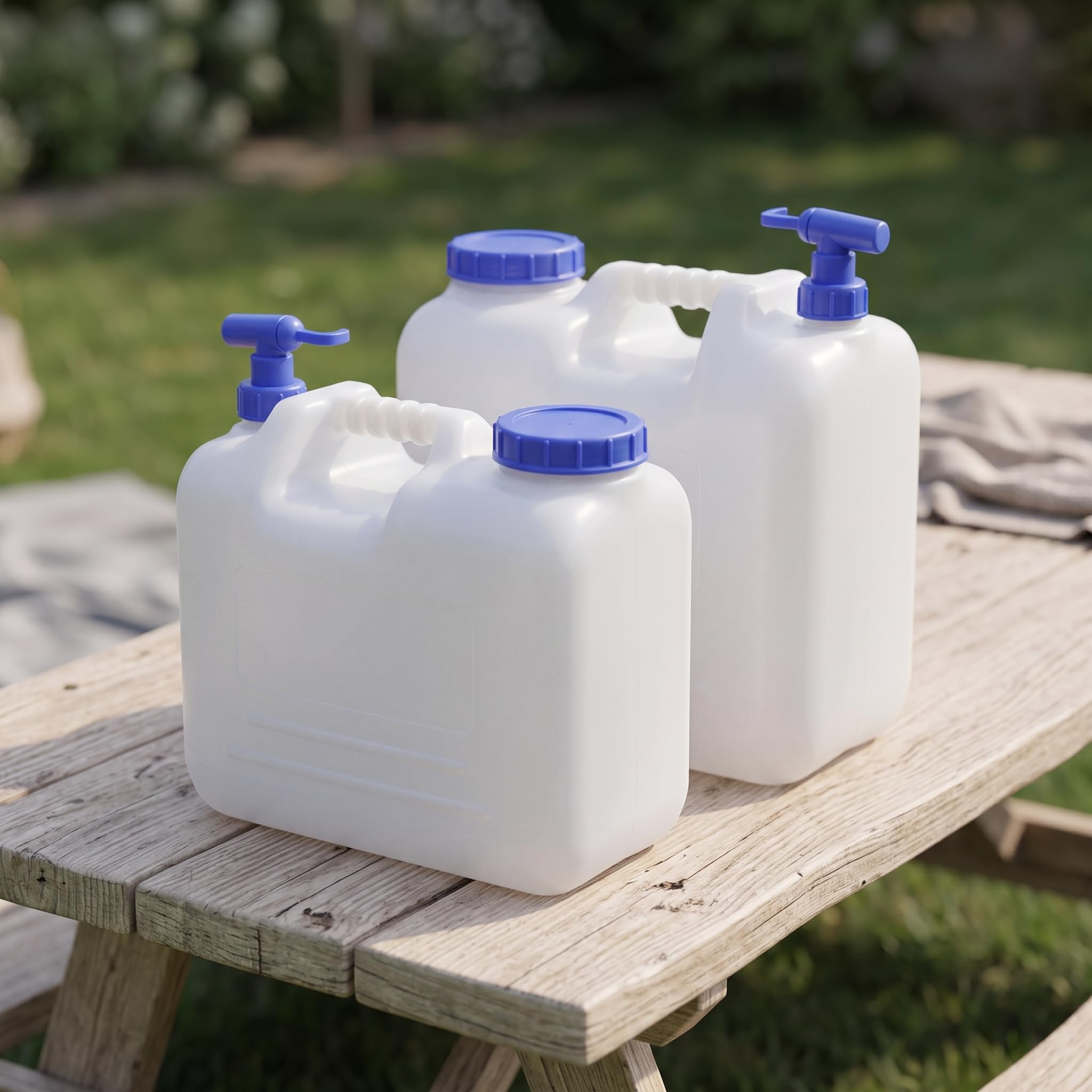 Amagogo Contenitore Acqua Portatile con Rubinetto Tanica Acqua Serbatoio Acqua Bidone Acqua Plastica Alimentare con Maniglia Resistente E Dosaggio Facile, 15L