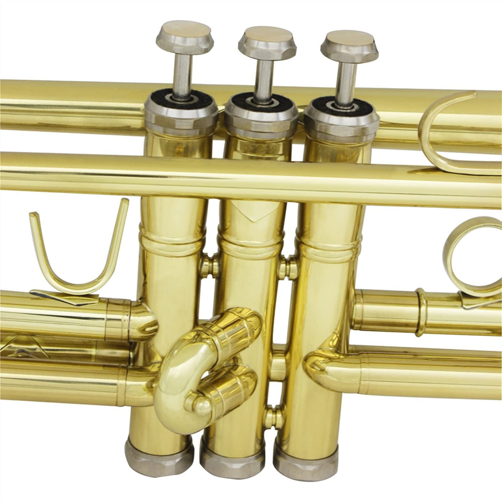 Trompeta BB B Instrumento De Latón Profesional Plano Trompeta De Gran Calibre con Correa De Caja Boquilla Acesorios De Música Trompeta Principiante