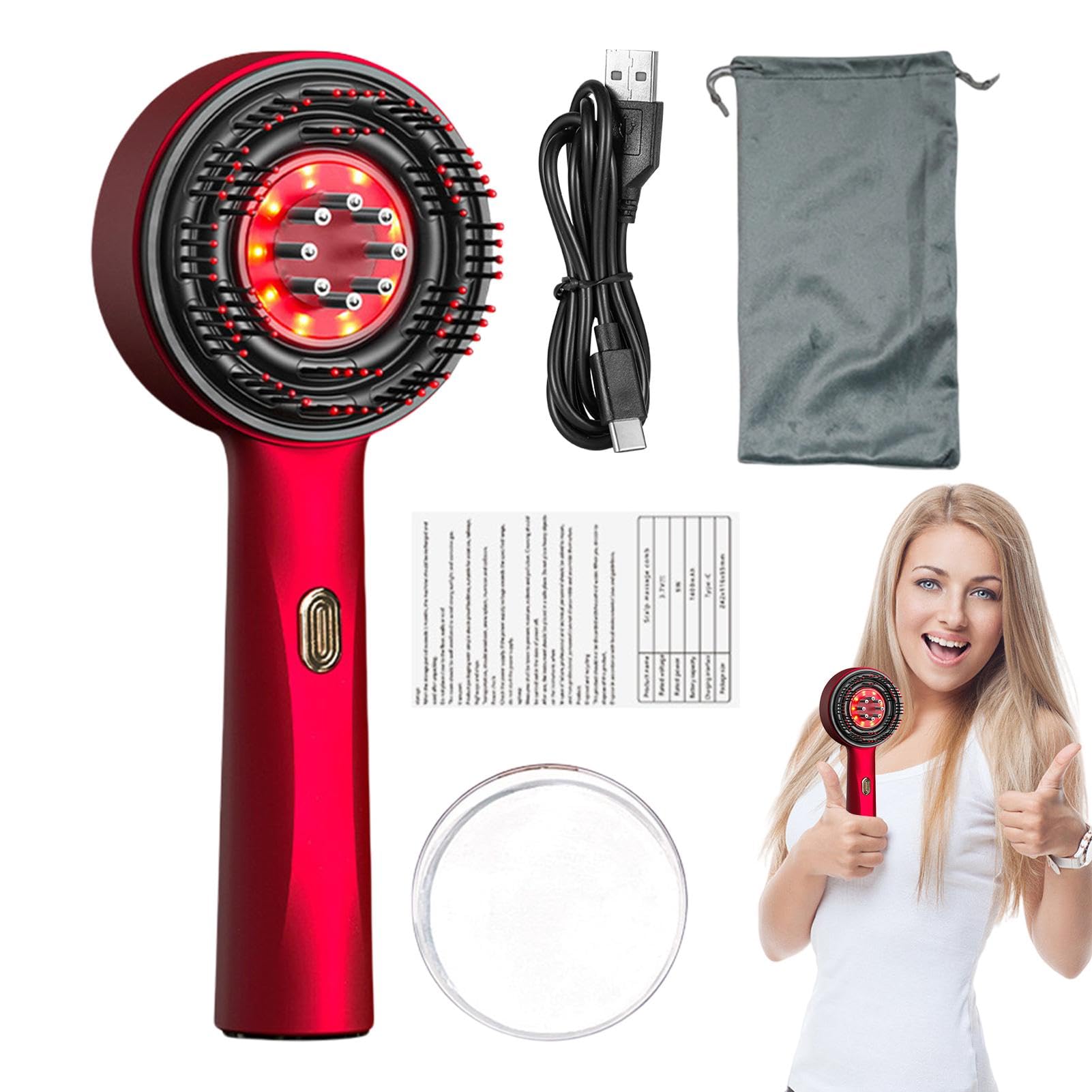 Scalp Massage Comb, Hair Oil Applicator, Electric Scalp Massager, Hair Growth Stimulation, Hair Massager Electric Scalp Massager Scalp Massaging Brush for Stimulates Hair Growth