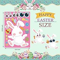 Vista 3 de 36 Hojas de Pegatinas de Pascua para Niños, Relleno para Cesta de Pascua, Pegatinas para Hacer Caras, Crea tus Propias Pegatinas de Animales