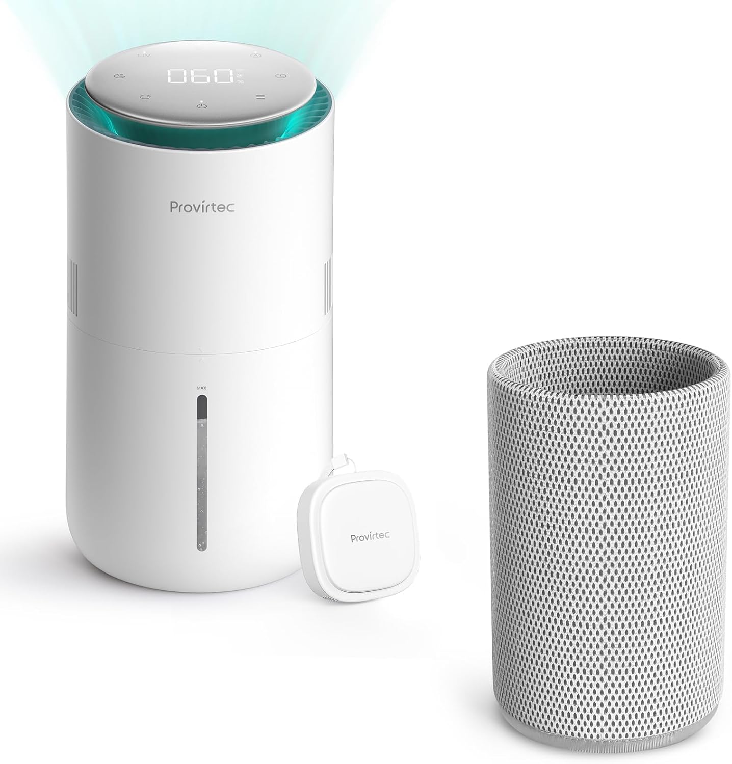 Bundles-2 items: Provirtec Smart Evaporative Humidifier + 1 Pack Official Replacement Filters