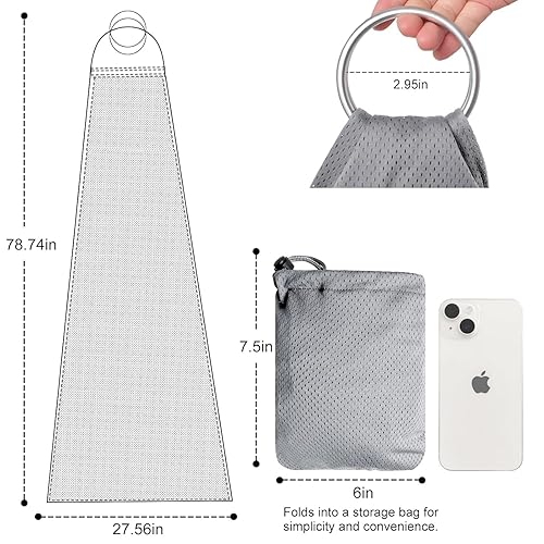 Miniatura 7 de CUBY Portabebés de agua de malla transpirable, portabebés con anillo ajustable, portabebés para verano, piscina, playa (gris claro)