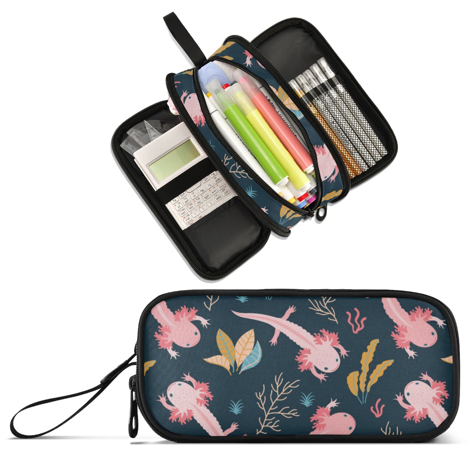 Amazon.com : XUWU Cute Axolotl Large Capacity Pencil Case Pencil