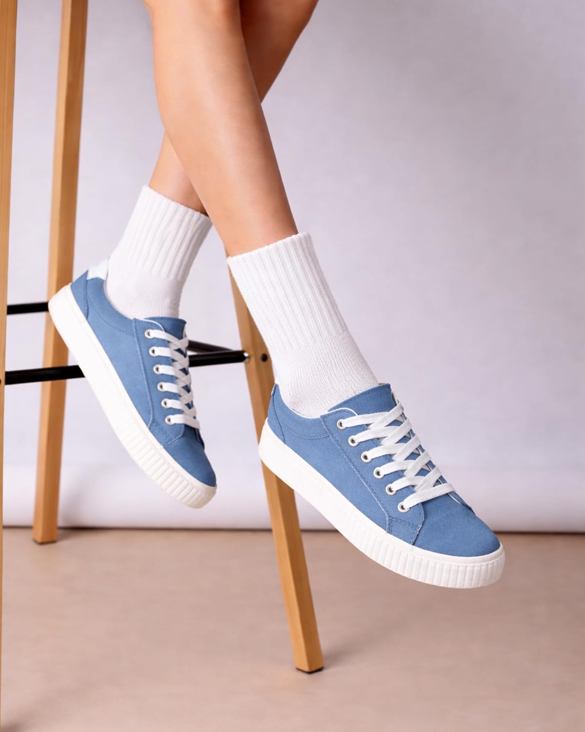 Women’s Crew Socks with Elastic Arch Support, 6 Pairs – Soft, Thin & Breathable for Casual & Light Athletic Wear