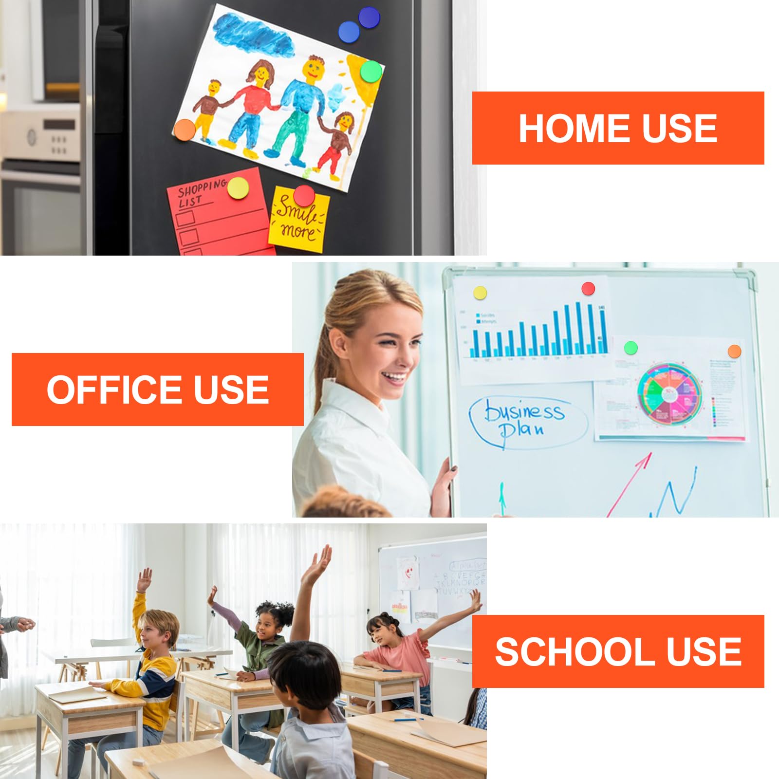 10 Calamite Per Frigorifero Colorate | Magneti Potenti | Per Lavagna, Note E Decorazione - Foto 8