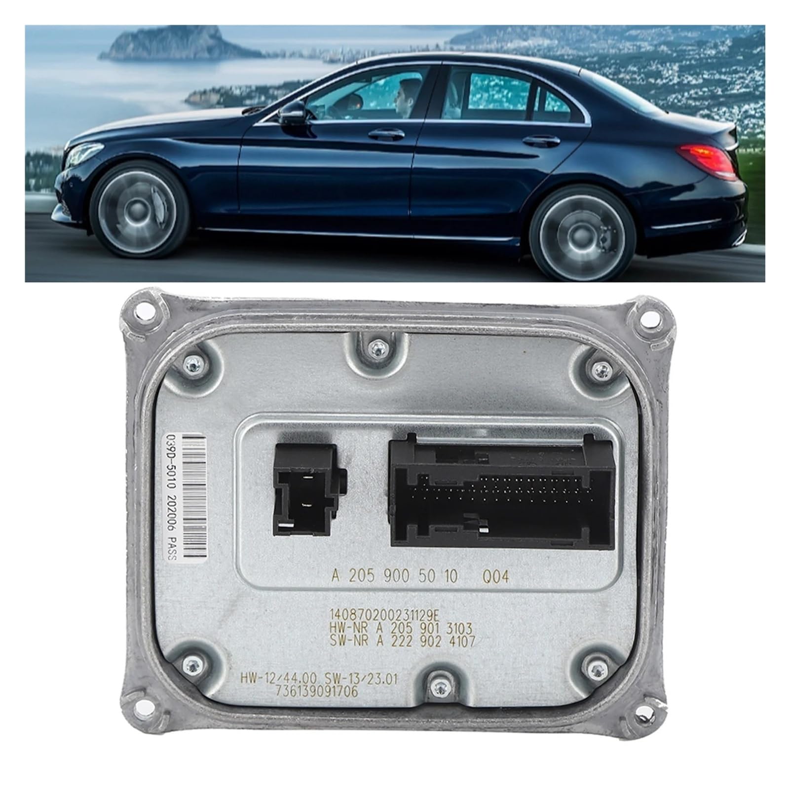 Unidad Control balasto Faros para Benz W205 Clase C 2015 2016 2017 2018 A2059005010 Módulo LED Unidad Control Balasto Faros
