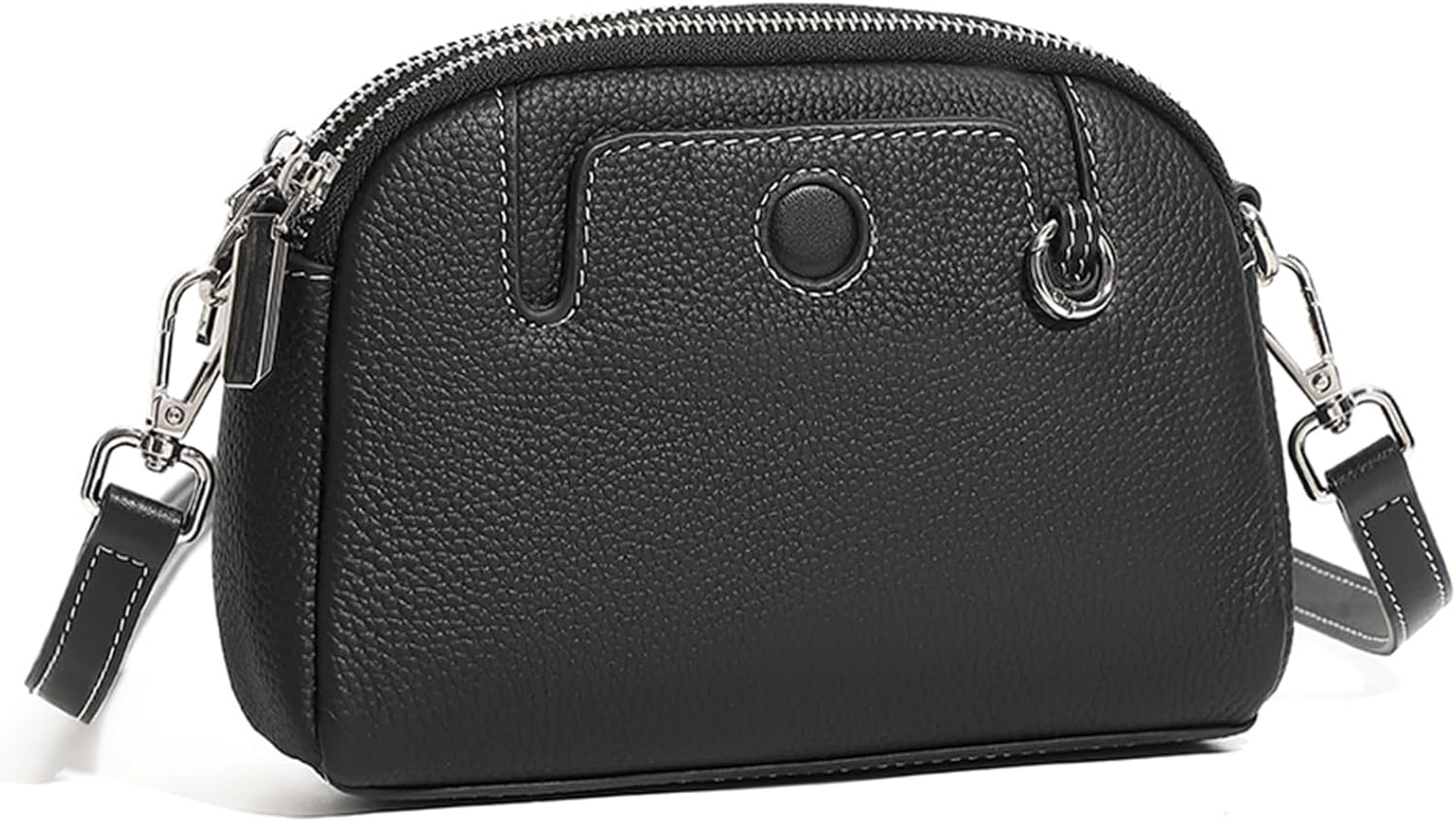 Genuine Leather Small Crossbody Bags for Women, Cell Phone Shoulder Purses, Mini Wallet Handbags, Adjustable Strap