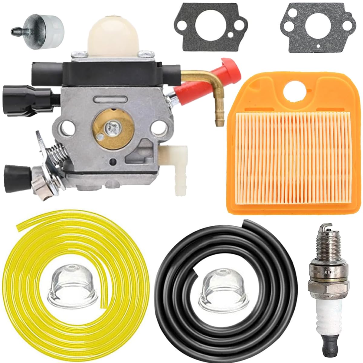 ZAMDOE 42371200606 Carburetor for Stihl HS81 HS81R HT81RC HS81T HS81TCE HS86T HS86R HS86RZ Hedge Trimmer Replaces 4237 120 0618 C1Q-S225 with Air Filter Kit Gaskets