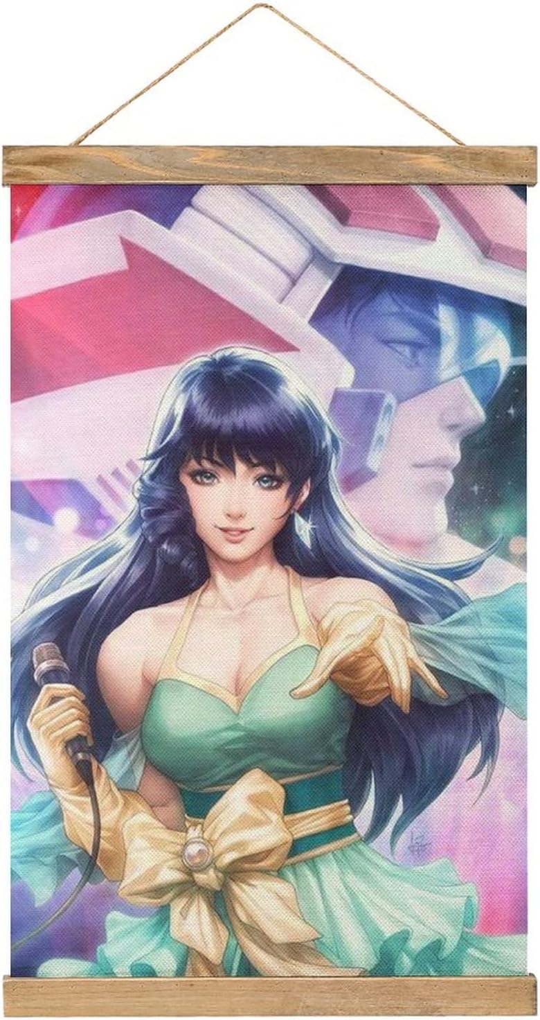 Robotech Macross Saga Scroll Magnet Poster Premium Wall Fabric Picture Art Wooden Frame Hanging Print Hanger Room Decor Oil Canvas Kit